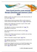State board practice exam massage  therapy Questions and Answers Latest  2026 