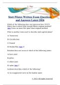 Stott Pilates Written Exam Questions  and Answers Latest 2026