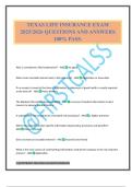 TEXAS LIFE INSURANCE EXAM 2025&sol;2026 QUESTIONS AND ANSWERS 100&percnt; PASS&period;