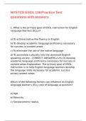 NYSTCE ESOL 116 Practice Test questions with answers
