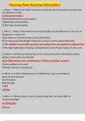 Informatics ATI Exam  With 100&percnt; Correct Answers
