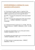 ECON 528 Midterm Adhikari UL exam questions with answers