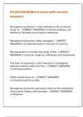 ECON 528 Midterm exam with correct answers