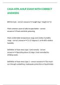 CASA ATPL AHUF EXAM WITH CORRECT ANSWERS