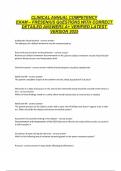 CLINICAL ANNUAL COMPETENCY EXAM &ndash; FRESENIUS QUESTIONS WITH CORRECT DETAILED ANSWERS A&plus; VERIFIED LATEST VERSION 2025