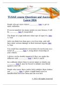 TLSAE course Questions and Answers  Latest 2026