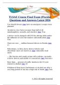 TLSAE Course Final Exam &lpar;Florida&rpar;  Questions and Answers Latest 2026