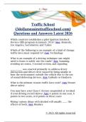 Traffic School  &lpar;3dollarseasiesttrafficschool&period;com&rpar;  Questions and Answers Latest 2026