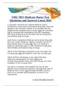 UHC Medicare Basics Questions and  Answers Latest 2026