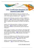 UHC Certification Questions and  Answers Latest 2026 