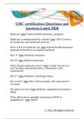 UHC certification Questions and  Answers Latest 2026 