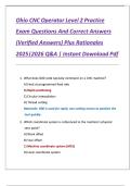 Practice Exam&colon; Ohio CNC Operator Level 2 &ndash; Questions & Verified Answers &lpar;2025-2026&rpar;
