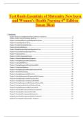 Test Bank for Essentials of Maternity&comma; Newborn and Women&rsquo;s Health Nursing 6th Edition &vert; Verified Answers