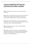 CON 367 EXAMINATION TEST 2026 FULL QUESTIONS AND CORRECT ANSWERS