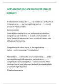 ATPL Human Factors exam with correct answers