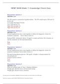 NRNP 6568 Week 7 Knowledge Check&vert; Exam Questions and answers &vert; updated &vert; New Edition 