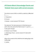 ATC Basics Block 2 Knowledge Checks and Module Tests exam with correct answers 