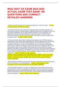 WGU D027 OBJECTIVE ASSESSMENT FINAL EXAM QUESTIONS AND ANSWERS 