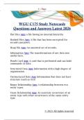 WGU C175 Study Notecards  Questions and Answers Latest 202