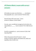 ATC Basics Block 1 exam with correct answers