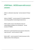 ATSEP Basic &ndash; METEO exam with correct answers