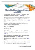 Xinnix Final Questions and Answers  Latest 2026
