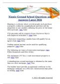 Xinnix Ground School Questions and  Answers Latest 2026