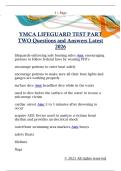 YMCA LIFEGUARD TEST PART  TWO Questions and Answers Latest  2026