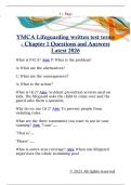 YMCA Lifeguarding written test terms - Chapter 1 Questions and Answers  Latest 2026 