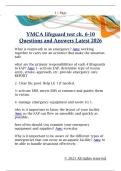 YMCA lifeguard test ch&period; 6-10  Questions and Answers Latest 2026 