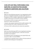 CON 2370 SAP FINAL PAPER BUNDLE 2026 SIMPLIFIED ACQUISITION PROCEDURES COMPLETE QUESTIONS AND SOLUTIONS