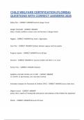 CHILD WELFARE CERTIFICATION &lpar;FLORIDA&rpar; QUESTIONS WITH CORRECT DETAILED ANSWERS  A&plus; VERIFIED LATEST VERSION 2026