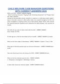 CHILD WELFARE CASE MANAGER QUESTIONS WITH CORRECT DETAILED ANSWERS A&plus; VERIFIED LATEST VERSION 2026