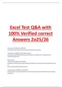 Excel Test 2025&sol;26 &ndash; 100&percnt; Correct Answers to Functions&comma; Formulas&comma; Charts & Analysis