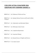 CON 3990 ACTUAL EXAM PAPER 2026 QUESTIONS WITH ANSWERS GRADED A&plus;