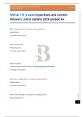 NWSA TTT-1 exam Questions and Correct Answers Latest Update 2026 graded A&plus;