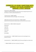 CHEMISTRY 101 EXAM 2 QUESTIONS WITH CORRECT DETAILED ANSWERS A&plus; VERIFIED LATEST VERSION