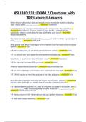 ASU BIO 181 EXAM 2 Questions with 100- correct Answers&period;