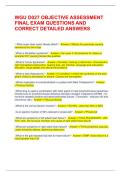 WGU D027 OBJECTIVE ASSESSMENT FINAL EXAM QUESTIONS AND CORRECT DETAILED ANSWERS