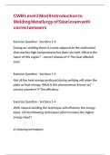 CWB Level 2 Mod 9 Introduction to Welding Metallurgy of Steel exam with correct answers