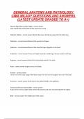 GENERAL ANATOMY AND PHYSIOLOGY CIMA MILADY QUESTIONS AND ANSWERS &lpar;LATEST UPDATE GRADED TO A&plus;&rpar;