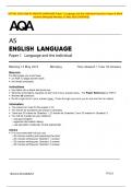 ACTUAL 2025 AQA AS ENGLISH LANGUAGE Paper 1 Language and the Individual Question Paper & Mark  Scheme &lpar;Merged&rpar; Monday 12 May 2025 &lbrack;VERIFIED&rsqb; 