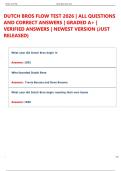 DUTCH BROS FLOW TEST 2026 &vert; ALL QUESTIONS  AND CORRECT ANSWERS &vert; GRADED A&plus; &vert;  VERIFIED ANSWERS &vert; NEWEST VERSION &lpar;JUST  RELEASED&rpar; 