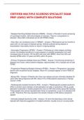  CERTIFIED MULTIPLE SCLEROSIS SPECIALIST EXAM PREP &lpar;CMSC&rpar; WITH COMPLETE SOLUTIONS