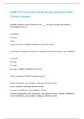 MCB4271 Final Exam Study Guide Questions With Correct Answers