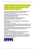AORN PERIOP 101 Final Exam Study Guide Question and Answers Latest Updates 2026 Graded  A&plus;