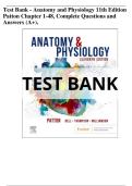 Anatomy & Physiology 11th Edition Test Bank by Kevin T&period; Patton & Frank B&period; Bell &ndash; Latest Update 2026 Exam Prep &vert; Graded A&plus;