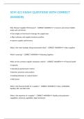 SCM 421 EXAM QUESTIONS WITH CORRECT ANSWERS