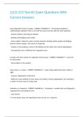 LLCU 213 Test -1 Exam Questions With Correct Answers 