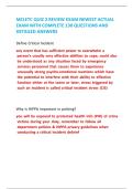 MCLETC QUIZ 2 REVIEW EXAM NEWEST ACTUAL EXAM WITH COMPLETE 130 QUESTIONS AND DETAILED ANSWERS